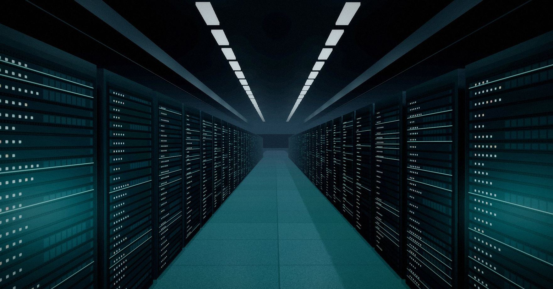 Cold aisle of a high density computing hall